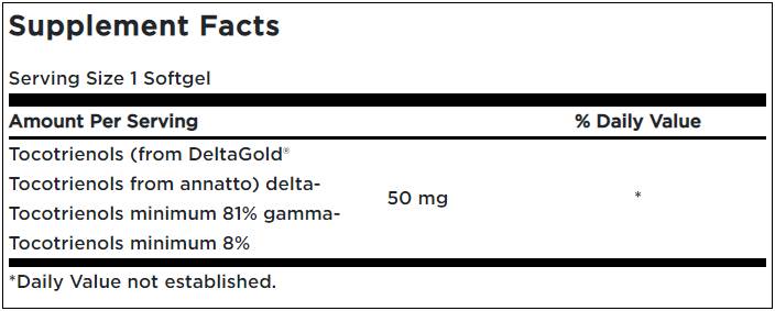 Tocotrienols 50 mg - 60 softgels
