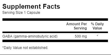 GABA 500 mg - 100 capsules
