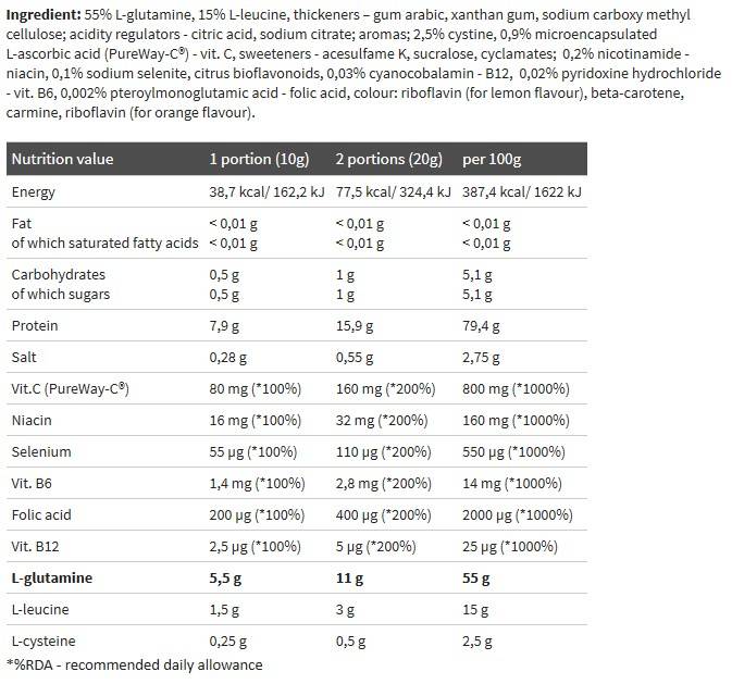 Glutamine xplode - 500 grammes