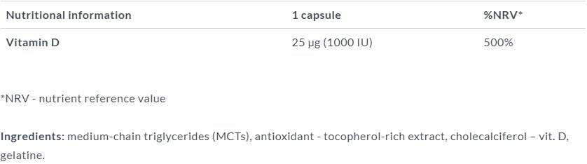 Gold-Vit D Forte 1000 UI 30 Capsules