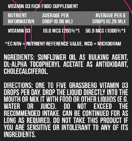 Grassberg Vitamin D3 Drop 400 UI 50 ml