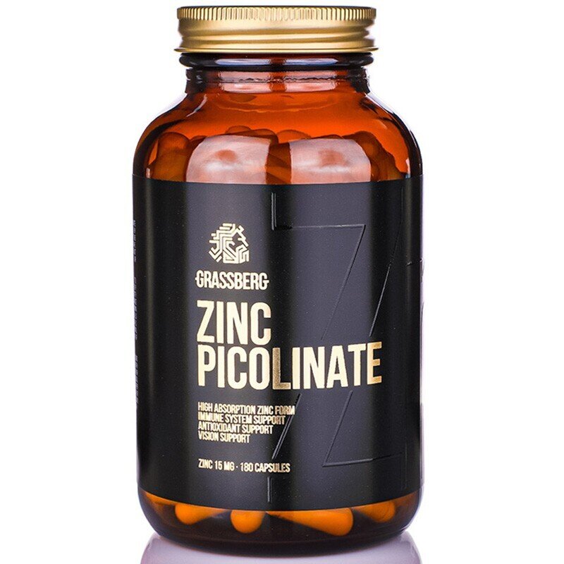 Grassberg Zinc Picolinate 15 mg - Caps à absorption élevée 60