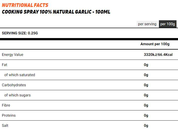 Spray à l'ail/cuisson - 250 ml