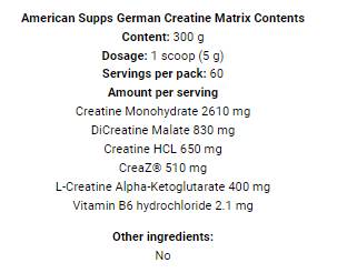 Matrice de créatine allemande | avec Creaz® - 300 grammes
