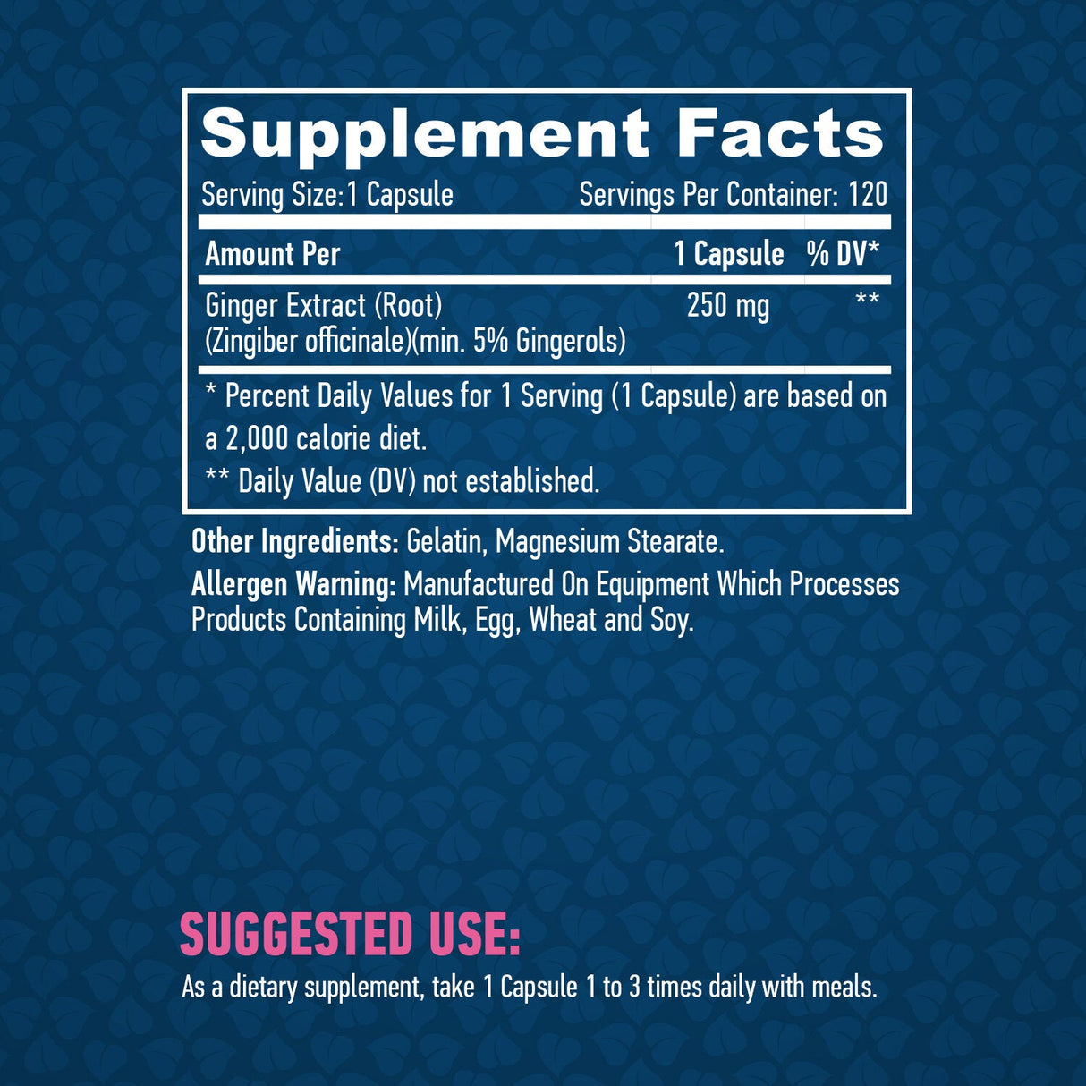 Gingembre 250 mg./120 VCAPS.