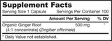 Ginger 4: 1 Concentré 500 mg 100 capsules