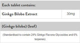 Ginkgo biloba 30 mg - 120 capsules