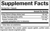Ginkgo biloba 60 mg - 120 capsules