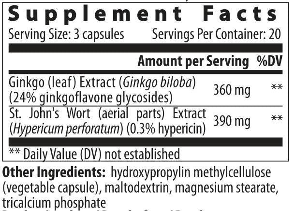 Ginkgo hypericum - 60 capsules