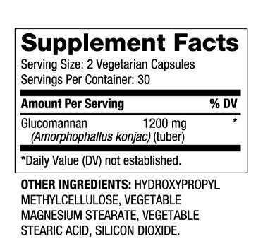 Glucomannan 600 mg/60 Caps