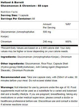 Glucomannane et chrome - 60 capsules