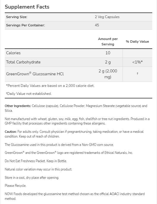Glucosamine 1000 végétariens | Greengrown® - 90 capsules
