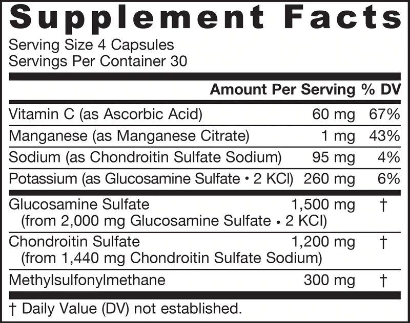 Glucosamine chondroïtine MSM - Glucosamine chondroïtine msm 120 capsules