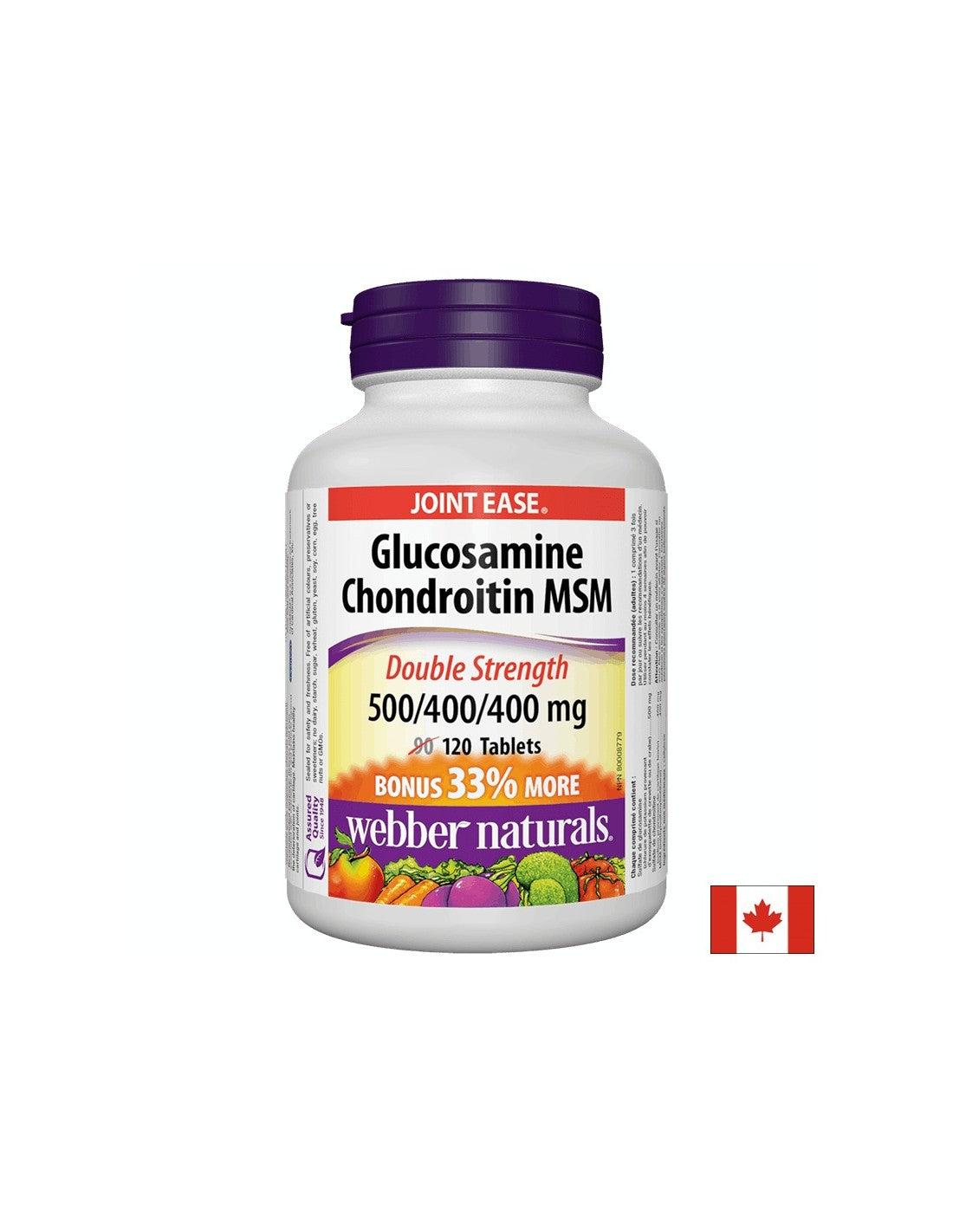 Glucosamine, chondroïtine, MSM/glucosamine, chondroïtine et comprimés MSM X 120