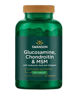 Glucosamine, chondroïtine et MSM avec de l'acide hyaluronique et du collagène - 90 capsules