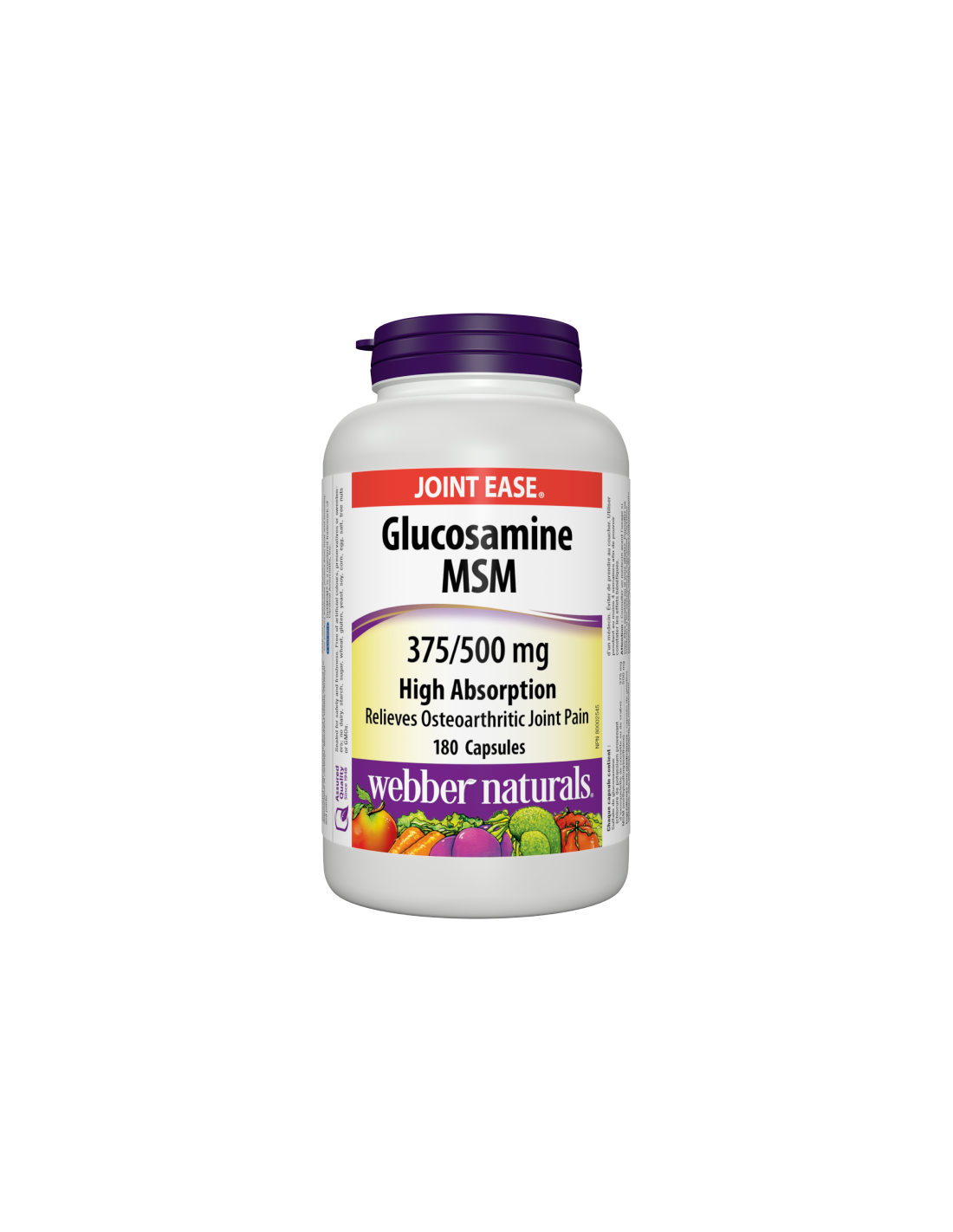 Glucosamine MSM - glucosamine 375 mg + msm 500 mg - articulations saines, 180 capsules