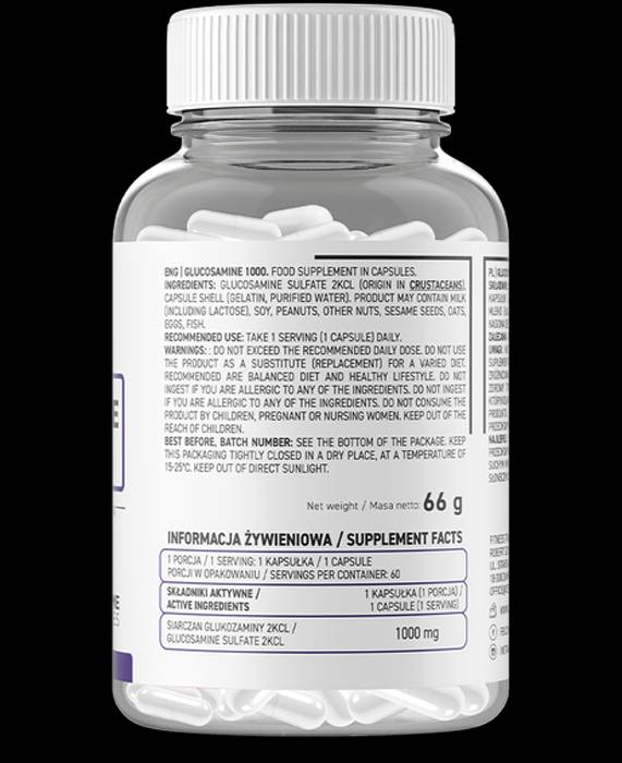 Sulfate de glucosamine 1000 60 capsules