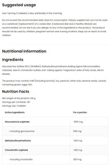 Glucosamine + msm + chondroïtine - 30 comprimés