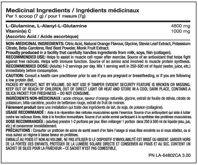 Glutamine Or + vitamine C - 0,322