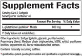 Glutathione Lipomicel Matrix 300 mg - 90 capsules de gel
