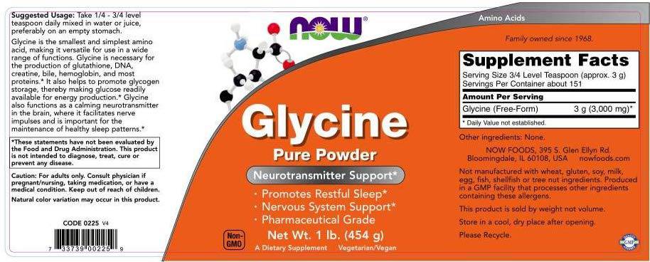 Poudre de glycine - 454 grammes