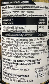 Tribulus d'or 500 mg - 90 comprimés