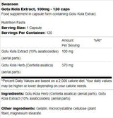 Gutu kola extraire 100 mg 120 capsules