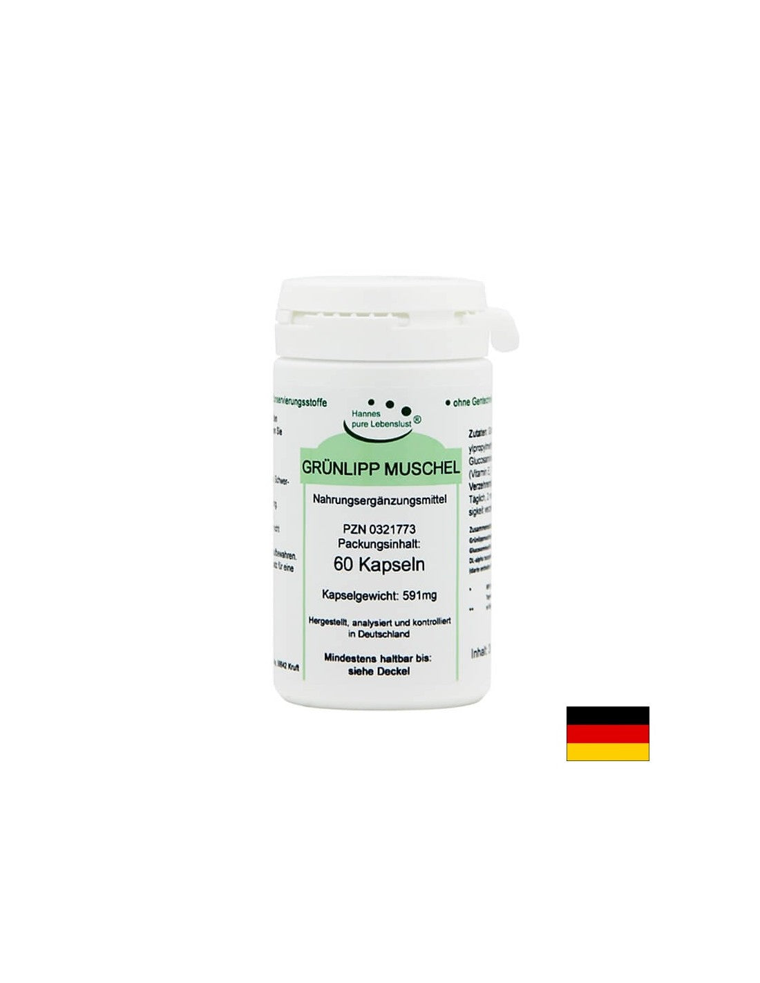 Grünlipp Muschel/moule à lèvres verte avec du sulfate de glucosamine, 60 capsules el compra