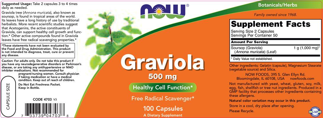Graviola 500 mg - 100 capsules