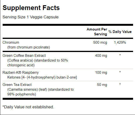 Complexe de café vert 550,5 mg - 60 capsules