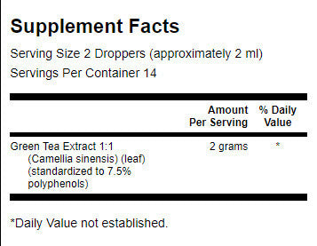 Extrait de liquide de thé vert (sans alcool et sucre) - 29,6 ml