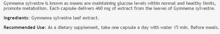 Gymnema Sylvestre extrait 380 mg - 100 capsules