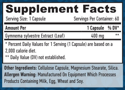 Gymnema Sylvestre Leaf 400mg./60 VCAPS
