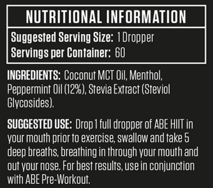HIIT Performance Drops | avec MCT et menthe poivrée - 30 ml