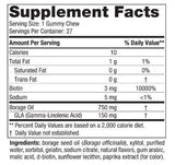 Hair & Skin Gummy Chews - 27 bonbons gommeux