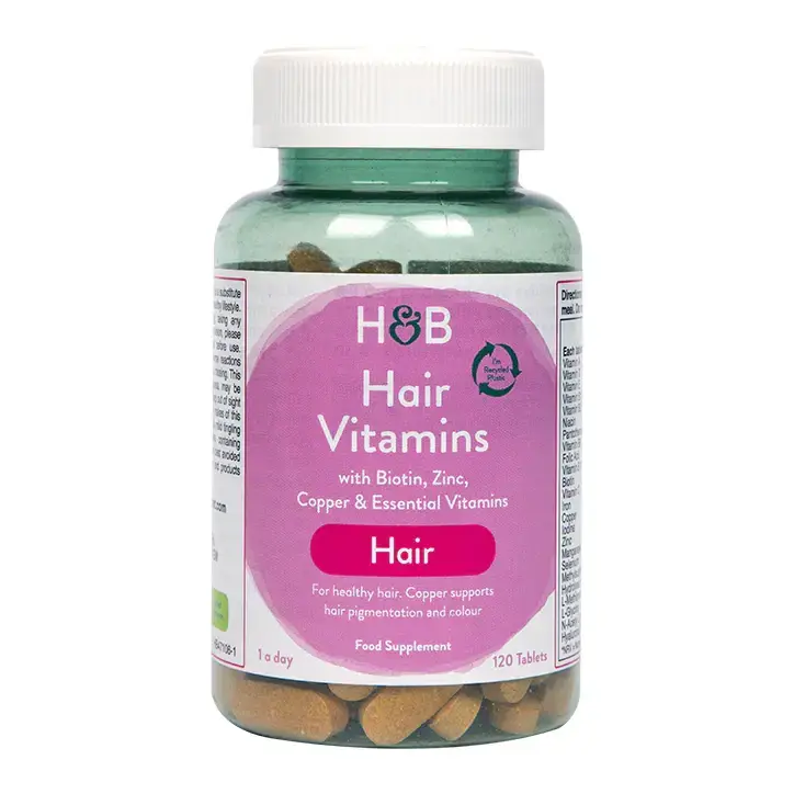 Vitamines pour les cheveux avec du collagène (vitamines de cheveux) 120 comprimés Holland & Barrett