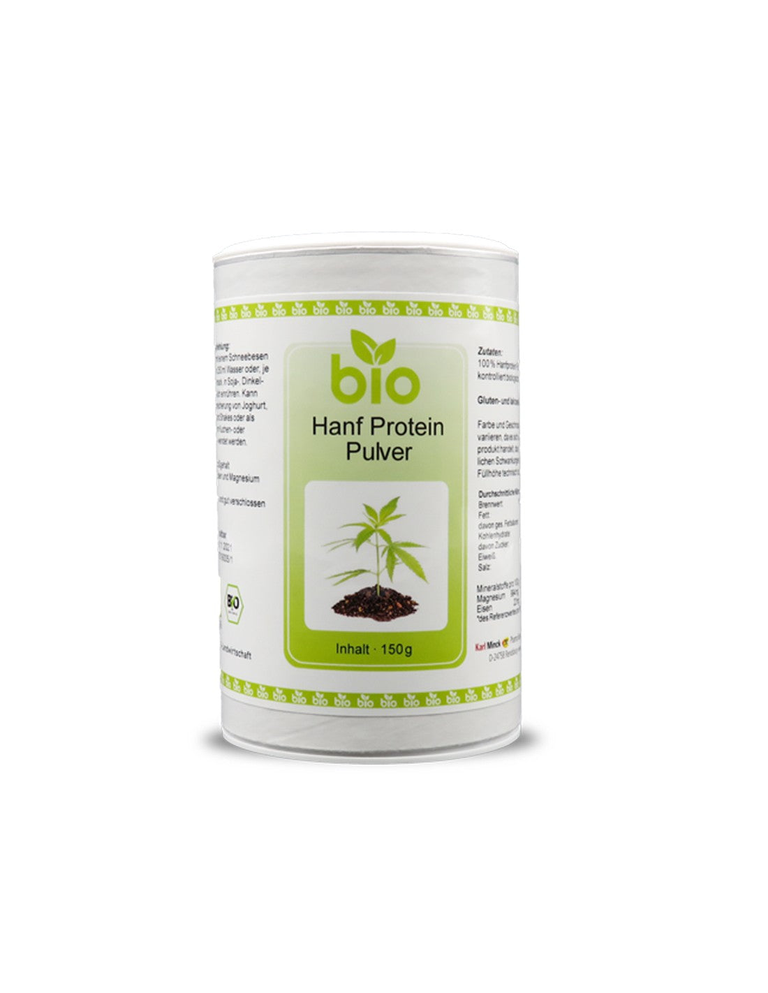 Hanf Protein Pulver - Poudre de protéine de chanvre, 150 g <tc>Karl Minck</tc>