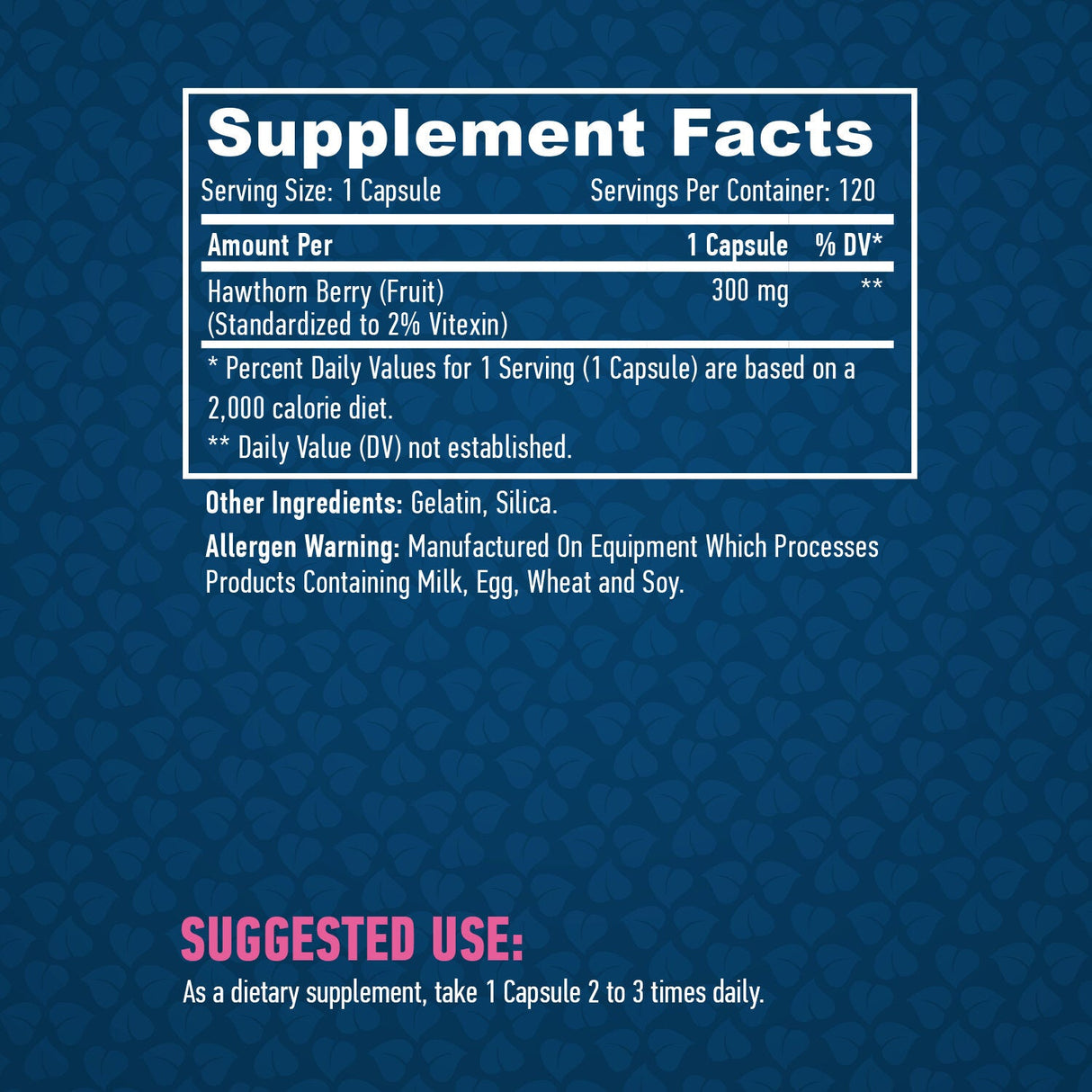 Hawthorn Berry 300mg./120 Caps.