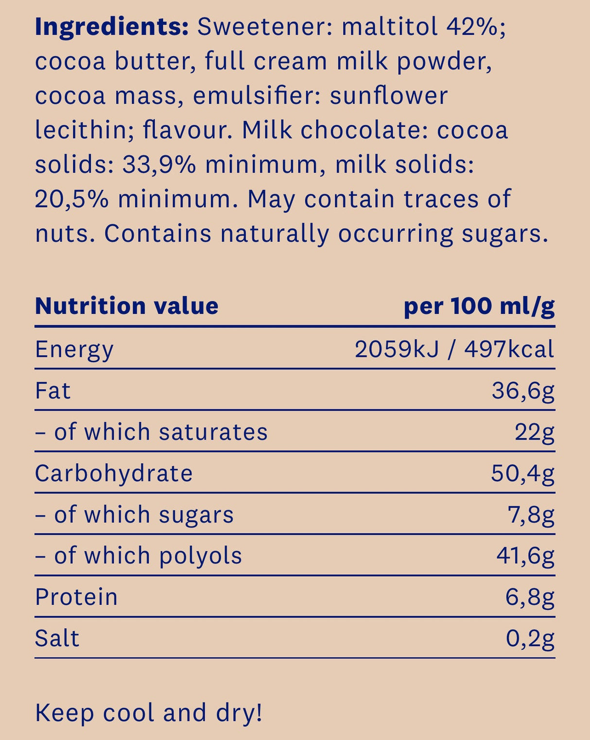 <tc>HealthyCo</tc> chocolat au lait 100 grammes - sans sucre ajouté et sans huile de palme