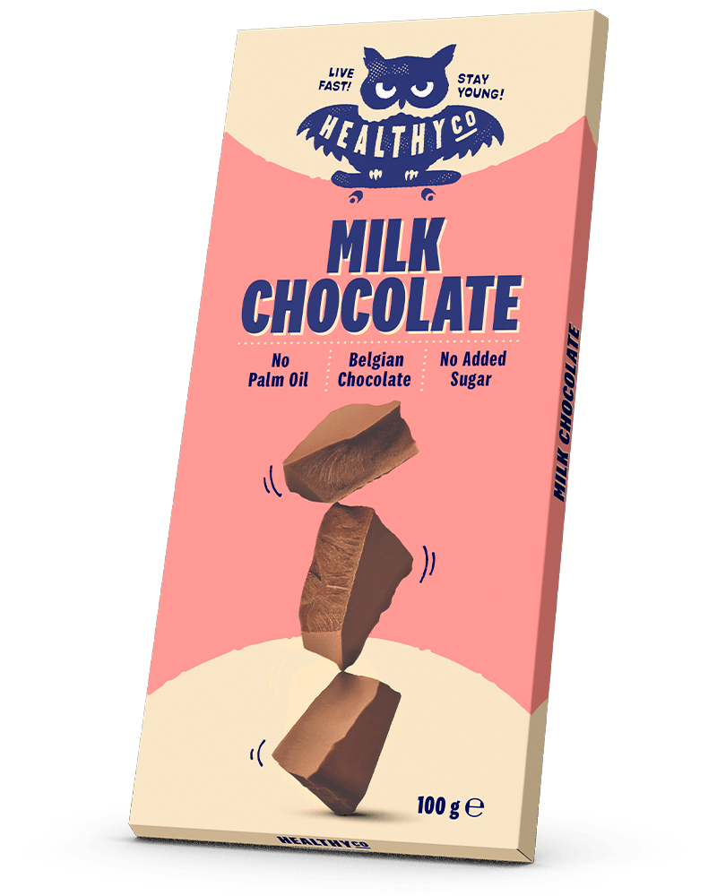 <tc>HealthyCo</tc> chocolat au lait 100 grammes - sans sucre ajouté et sans huile de palme