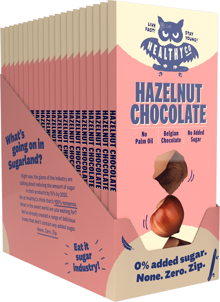 <tc>HealthyCo</tc> chocolat aux noisettes 100 grammes - sans sucre ajouté et sans huile de palme