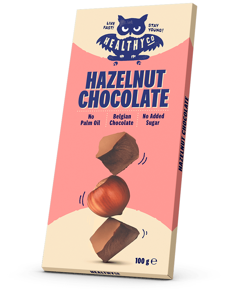 <tc>HealthyCo</tc> chocolat aux noisettes 100 grammes - sans sucre ajouté et sans huile de palme