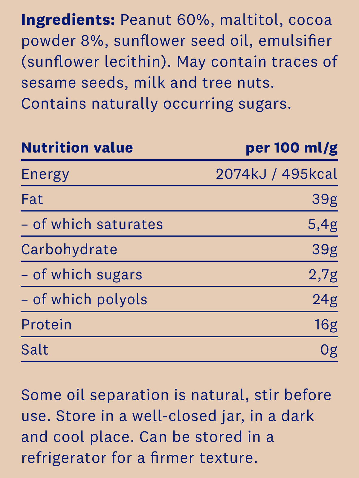 <tc>HealthyCo</tc> beurre de cacahuète chocolat 350g.