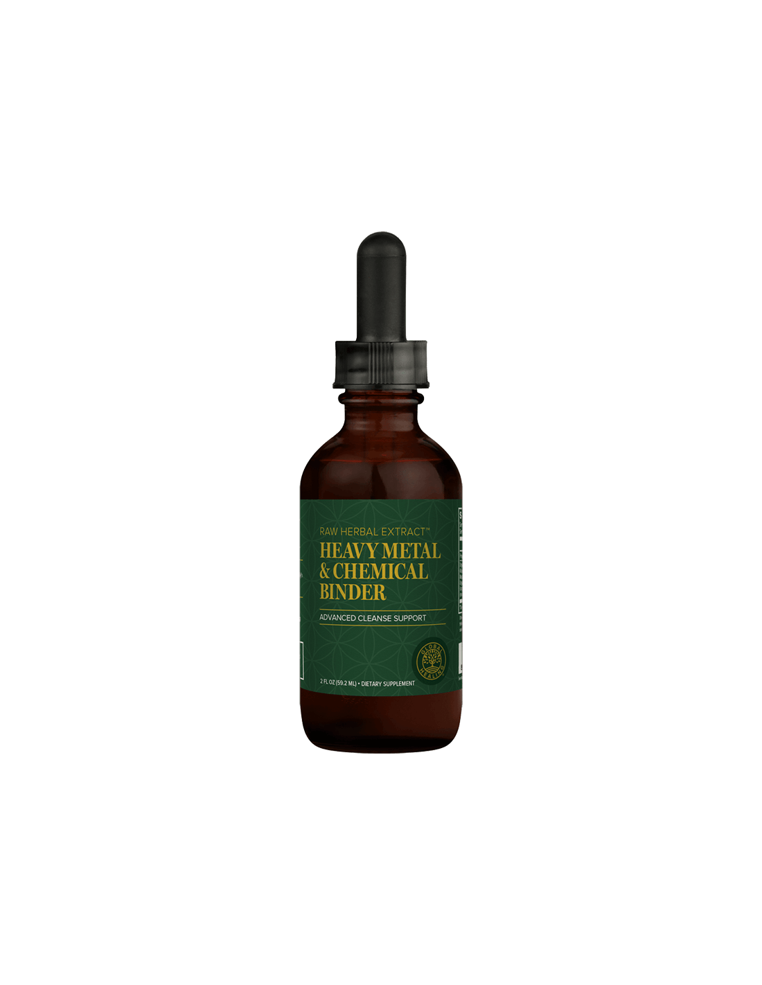 Métal lourd et nettoyage chimique/détoxification avec des herbes, des champignons médicinaux et du carbone activé, 59,2 ml de guérison mondiale
