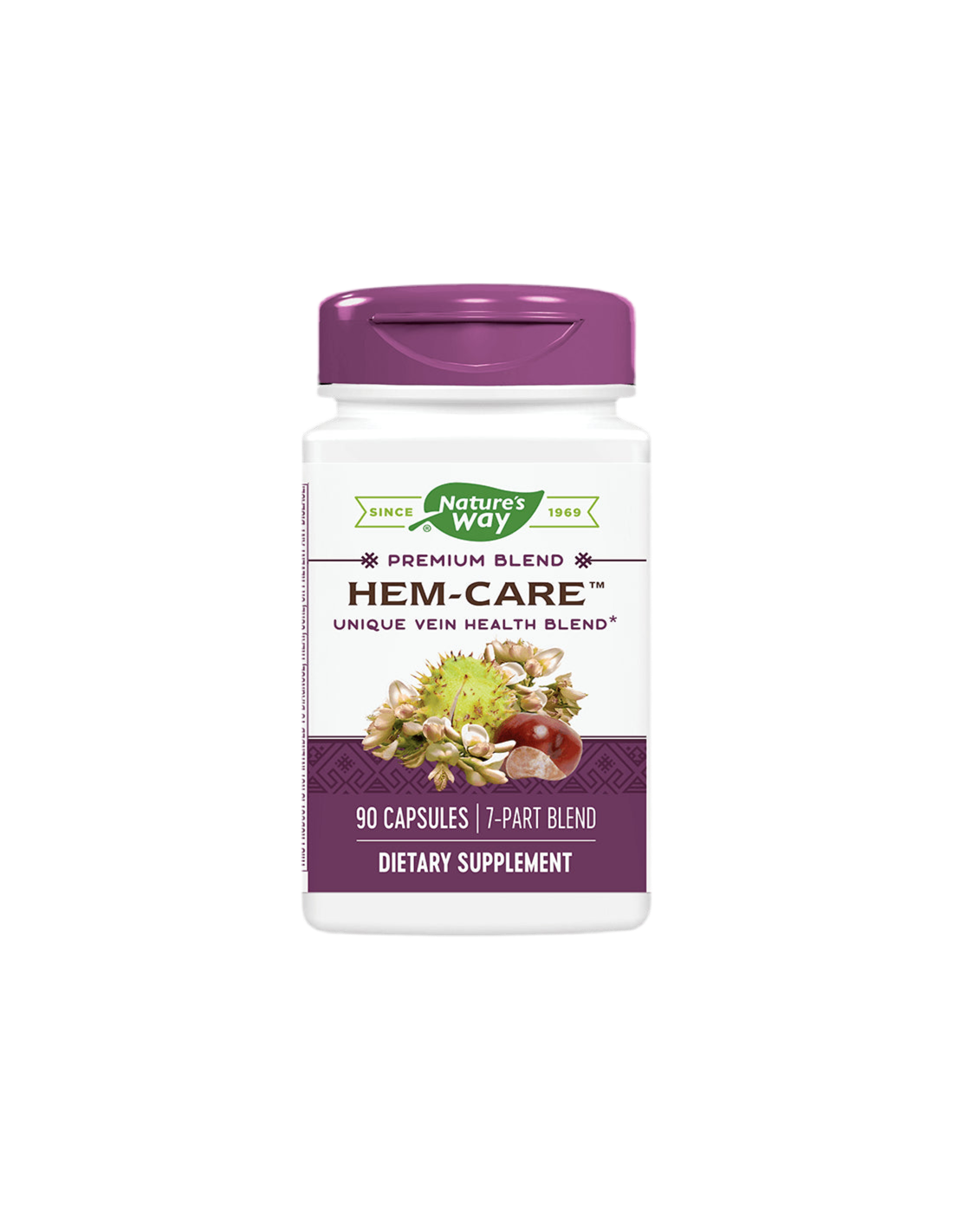 Hémorroïdes et varices - mélange de vitamines, minéraux et herbes hématriques, 90 capsules de la nature