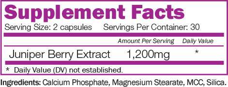 Diurétique à base de plantes - 60 capsules