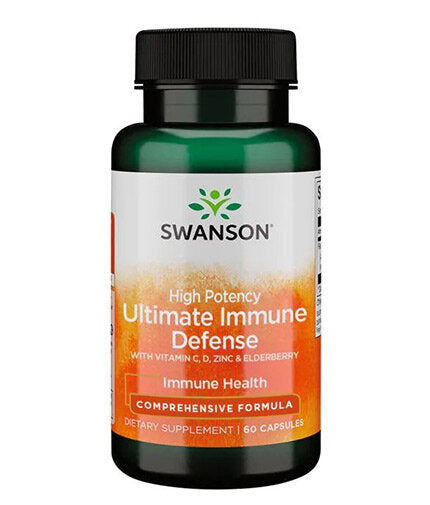 Défense immunitaire ultime à haute puissance avec C, D, zinc et sureau - 60 capsules