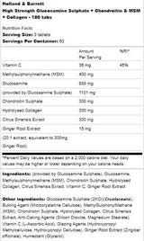Sulfate de glucosamine à haute résistance | Avec chondroïtine, MSM et collagène - 180 comprimés