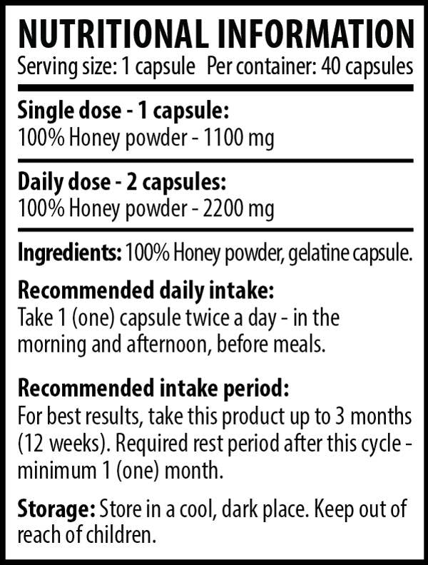 Capsules de soins du miel 40