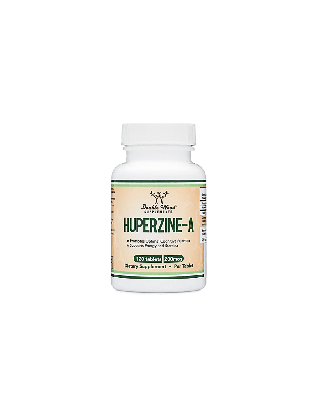 Huperzine-A/Hupérizine A 200 µg, 120 comprimés <tc>Double Wood</tc>
